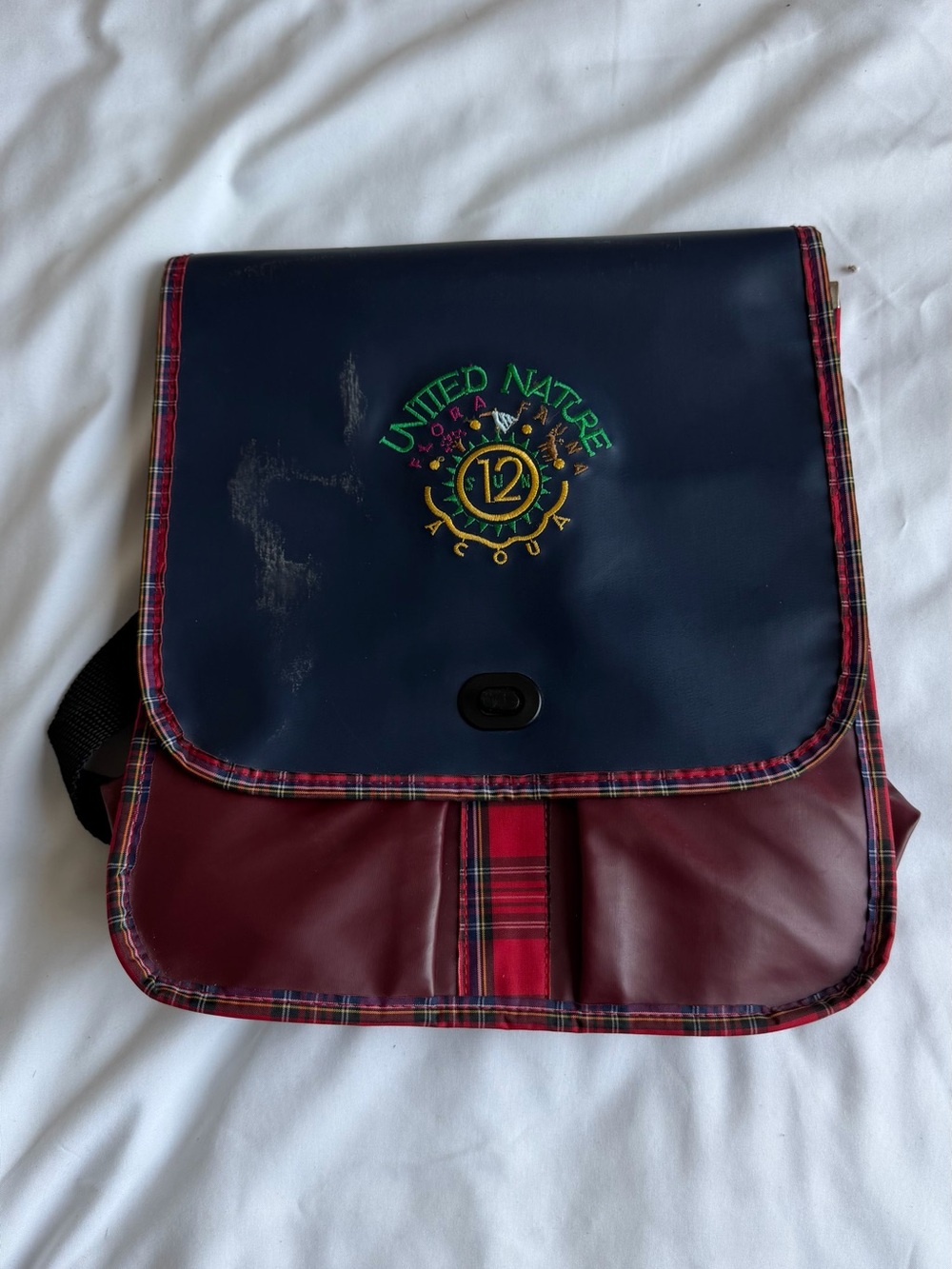 United Colors of Benetton backpack Navy and Burgundy
